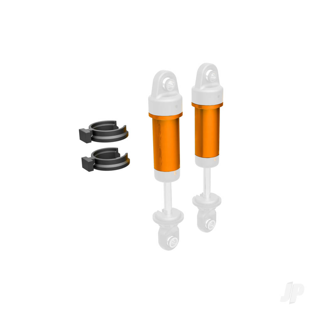 Traxxas Body, GTM shock, 6061-T6 aluminium (Orange-anodised) (includes spring pre-load spacers) (2 pcs)