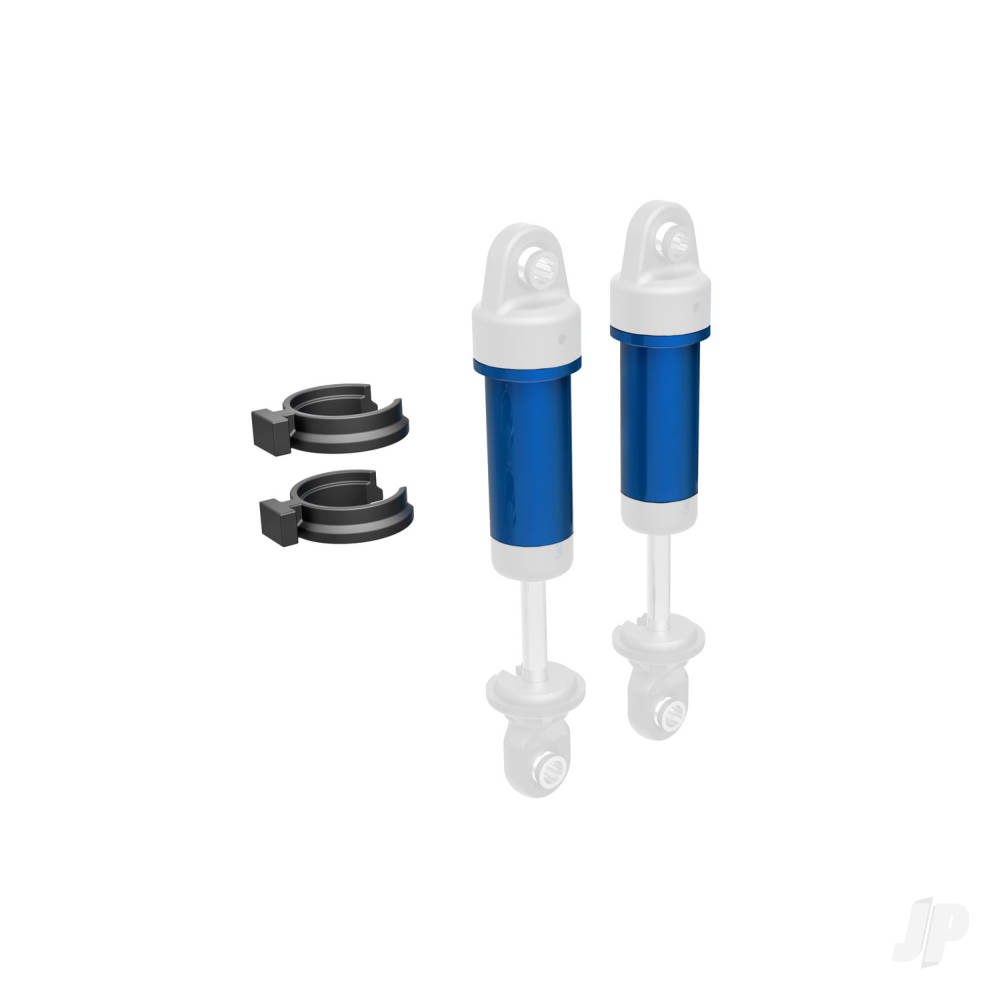 Traxxas Body, GTM shock, 6061-T6 Aluminium (Blue-anodised) (includes spring pre-load spacers) (2 pcs)