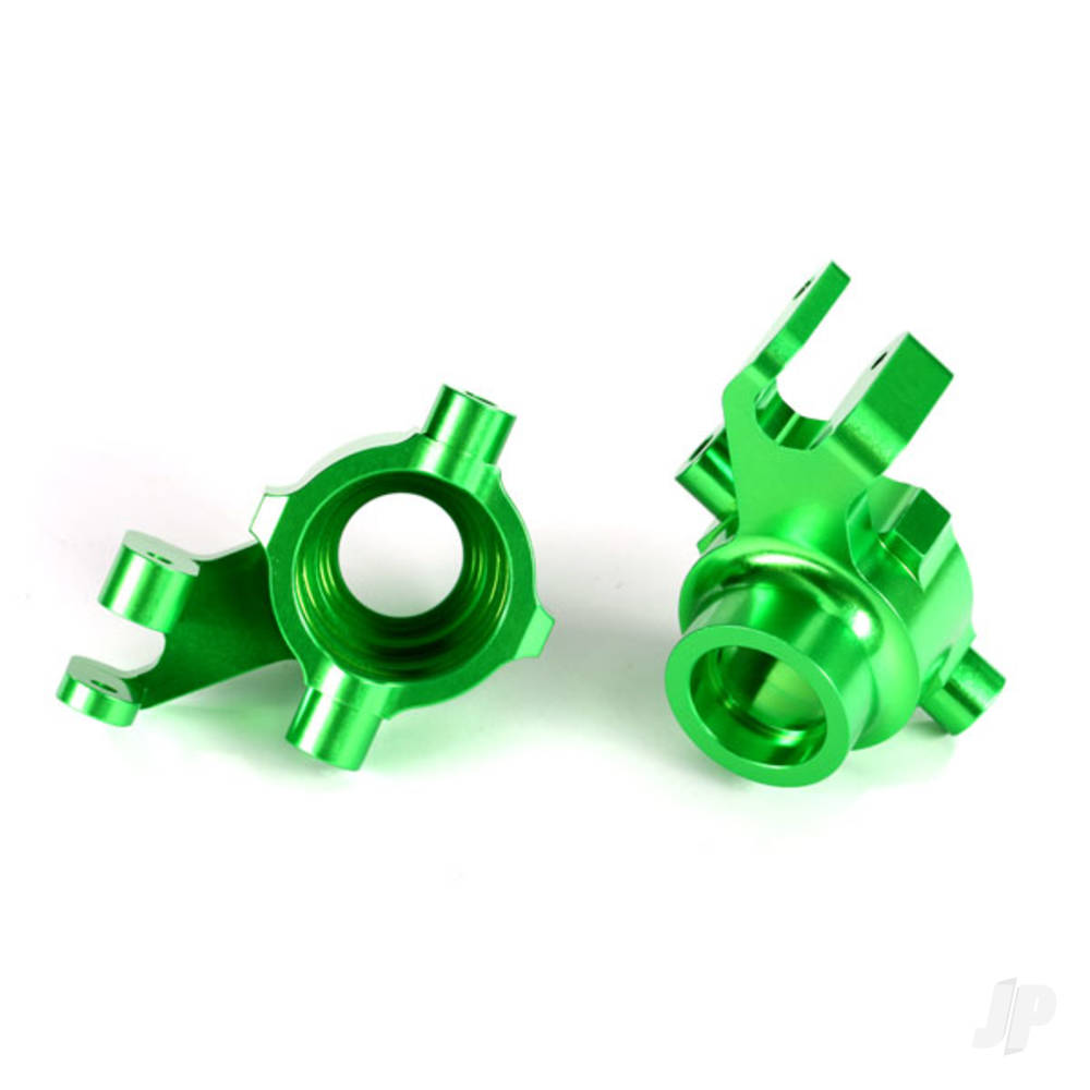 Traxxas Steering blocks, 6061-T6 aluminium (Green-anodised), left & right