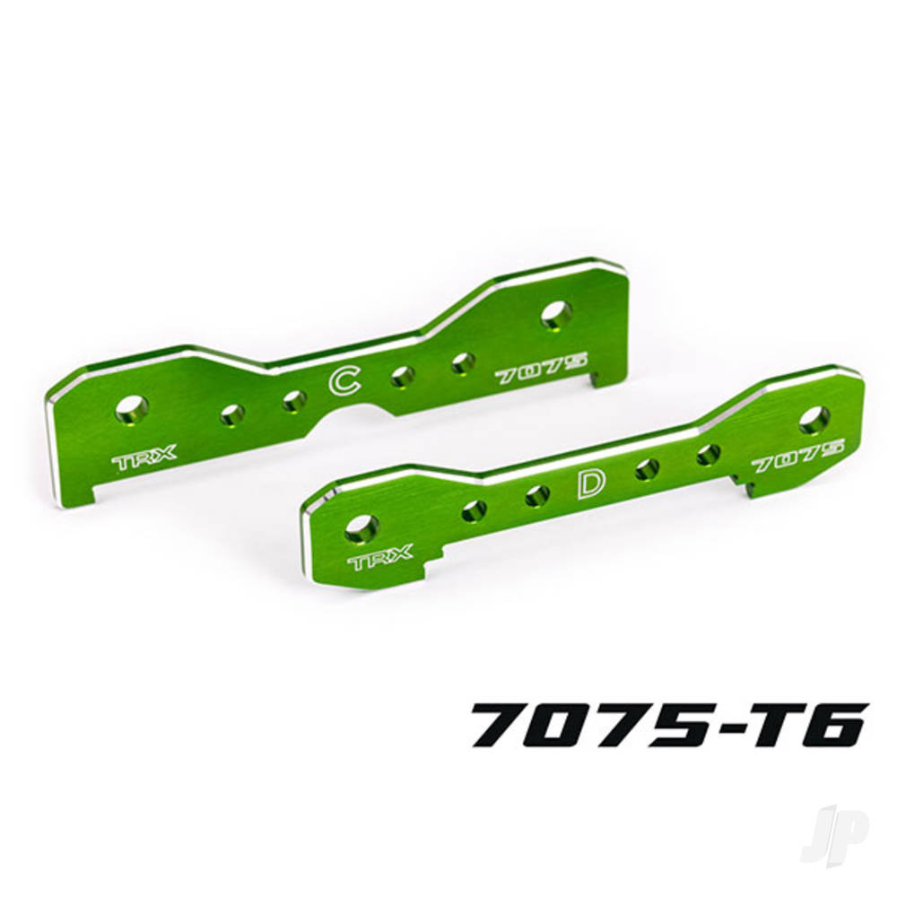 Traxxas Tie bars, rear, 7075-T6 aluminium (Green-anodised) (fits Sledge)
