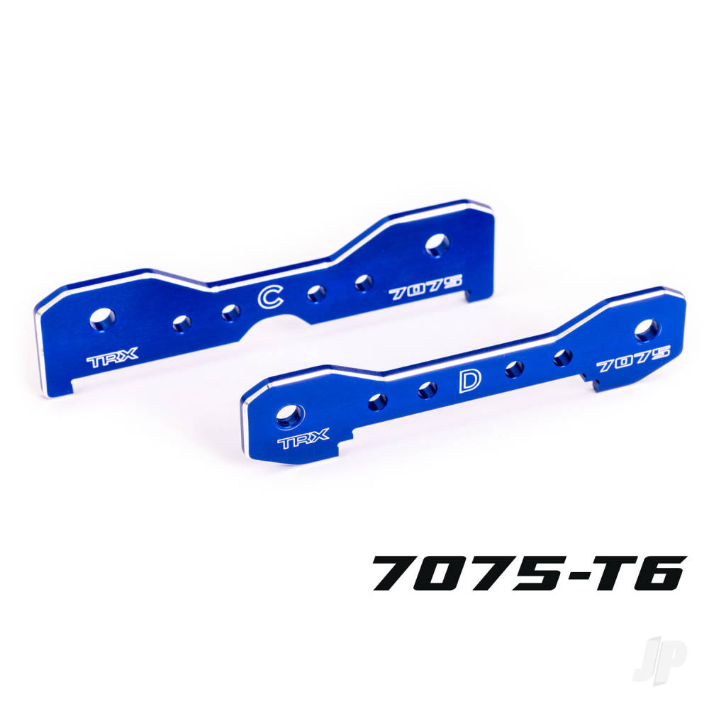 Traxxas Tie bars, rear, 7075-T6 aluminium (Blue-anodised) (fits Sledge)
