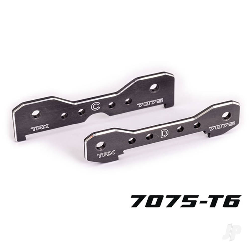 Traxxas Tie bars, rear, 7075-T6 aluminium (Dark Titanium-anodised) (fits Sledge)