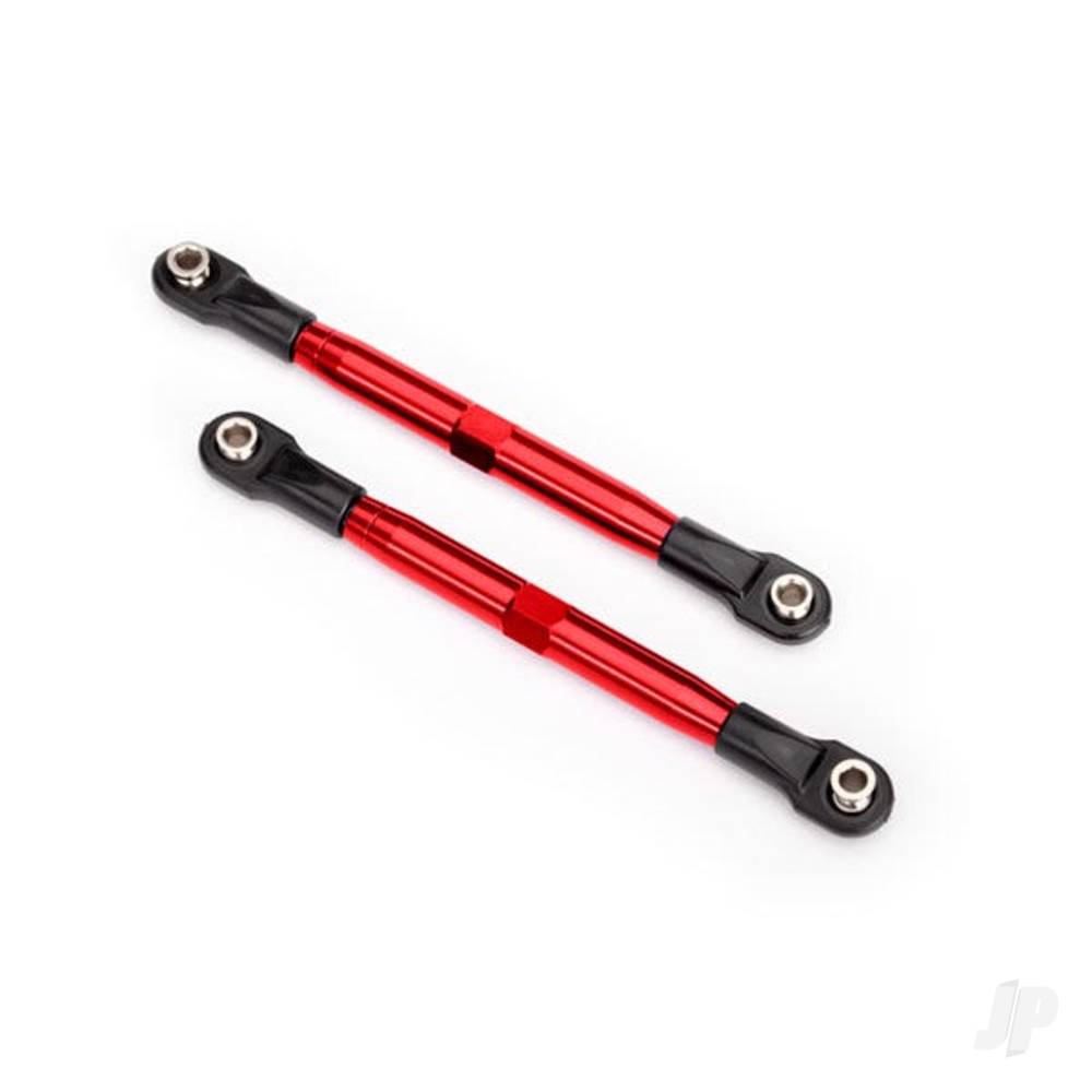 Traxxas Toe links (Tubes Red-anodised, 7075-T6 aluminium, stronger than Titanium) (87mm) (2 pcs) / rod ends (4 pcs) / aluminium wrench (1pc)