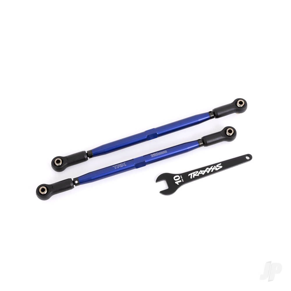 Traxxas Toe links, front (Tubes Blue-anodised, 6061-T6 aluminium) (2 pcs) (for use with #7895 X-Maxx WideMaxx suspension kit)