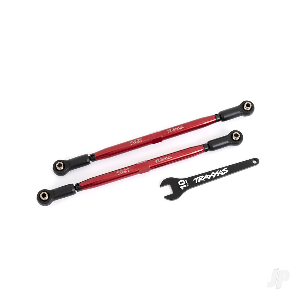 Traxxas Toe links, front (Tubes Red-anodised, 6061-T6 aluminium) (2 pcs) (for use with #7895 X-Maxx WideMaxx suspension kit)