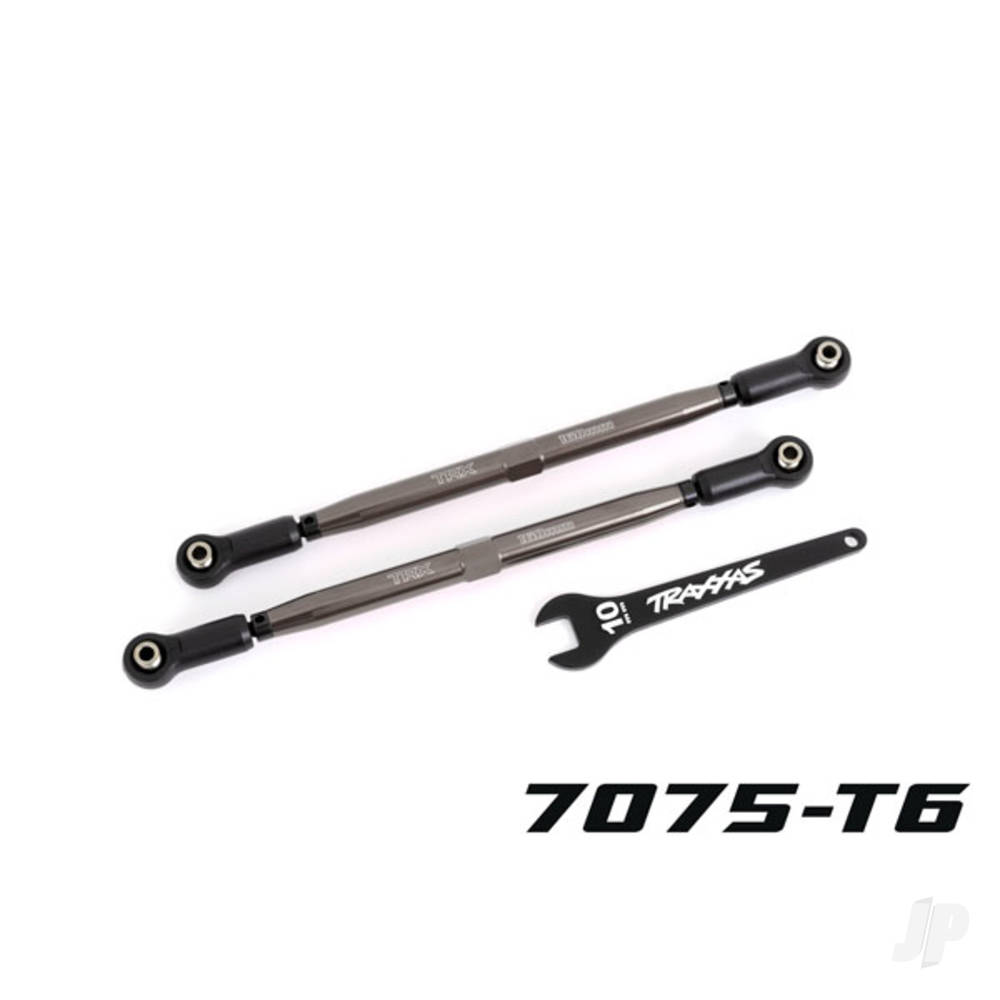 Traxxas Toe links, front (Tubes Grey-anodised, 7075-T6 aluminium, stronger than Titanium) (2 pcs) (for use with #7895 X-Maxx WideMaxx suspension kit)