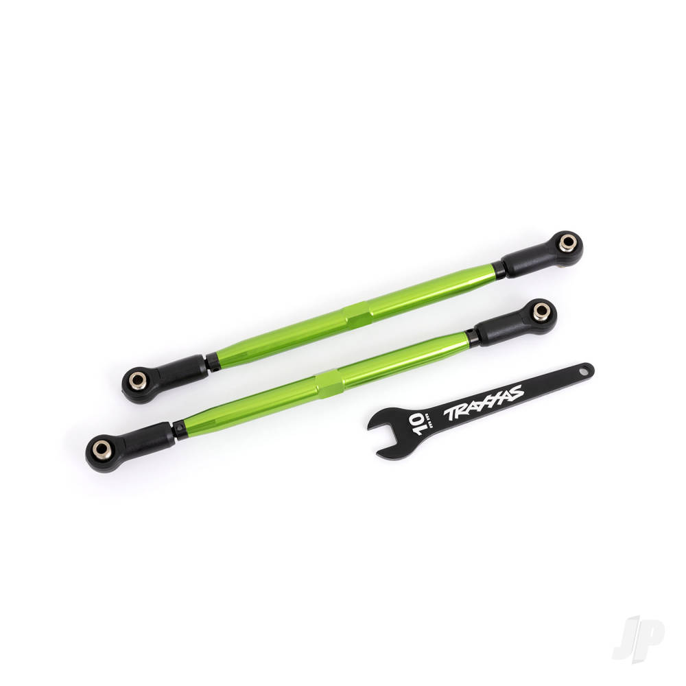 Traxxas Toe links, front (Tubes Green-anodised, 6061-T6 aluminium) (2 pcs) (for use with #7895 X-Maxx WideMaxx suspension kit)