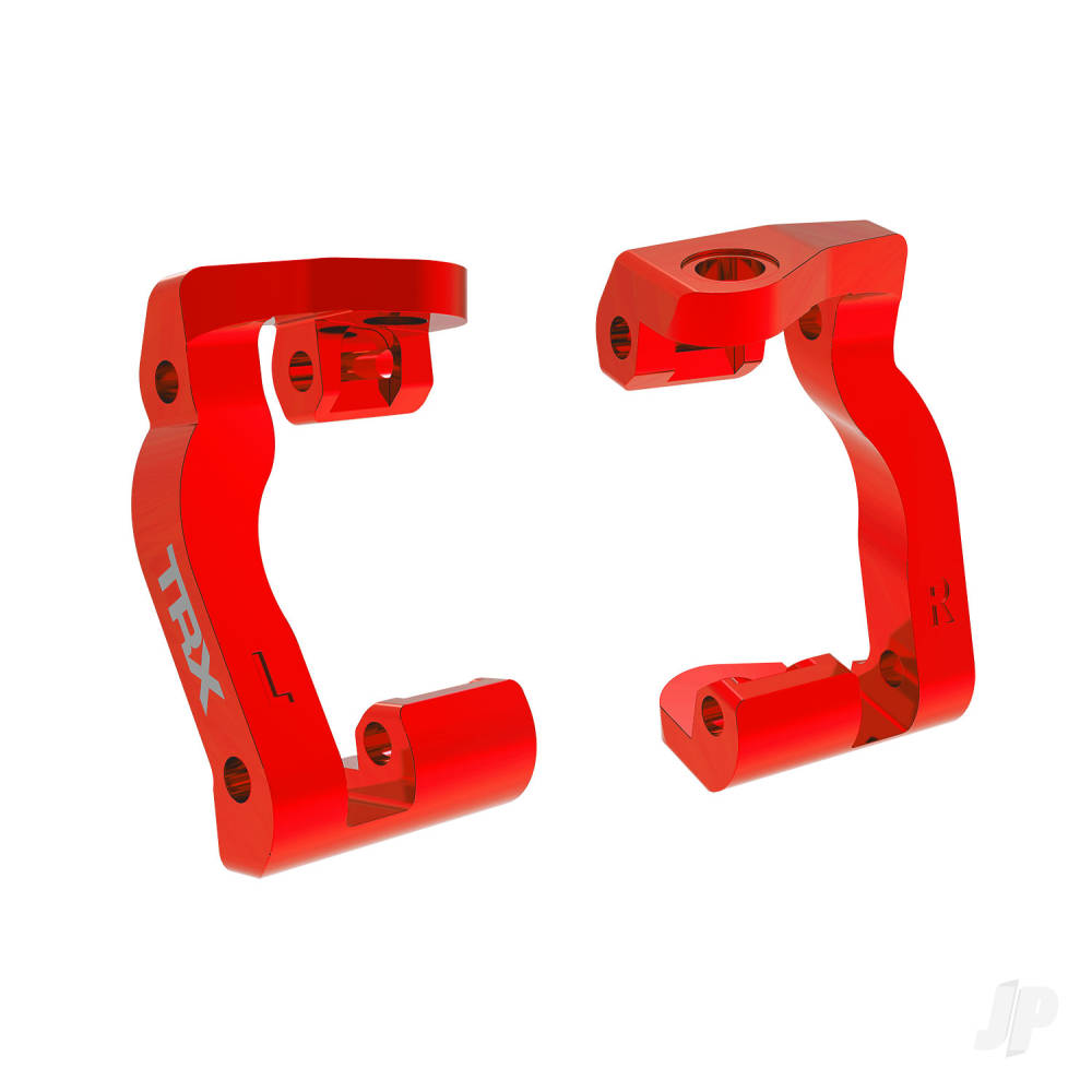 Traxxas Caster blocks (c-hubs), 6061-T6 aluminium (Red-anodised) (left & right)