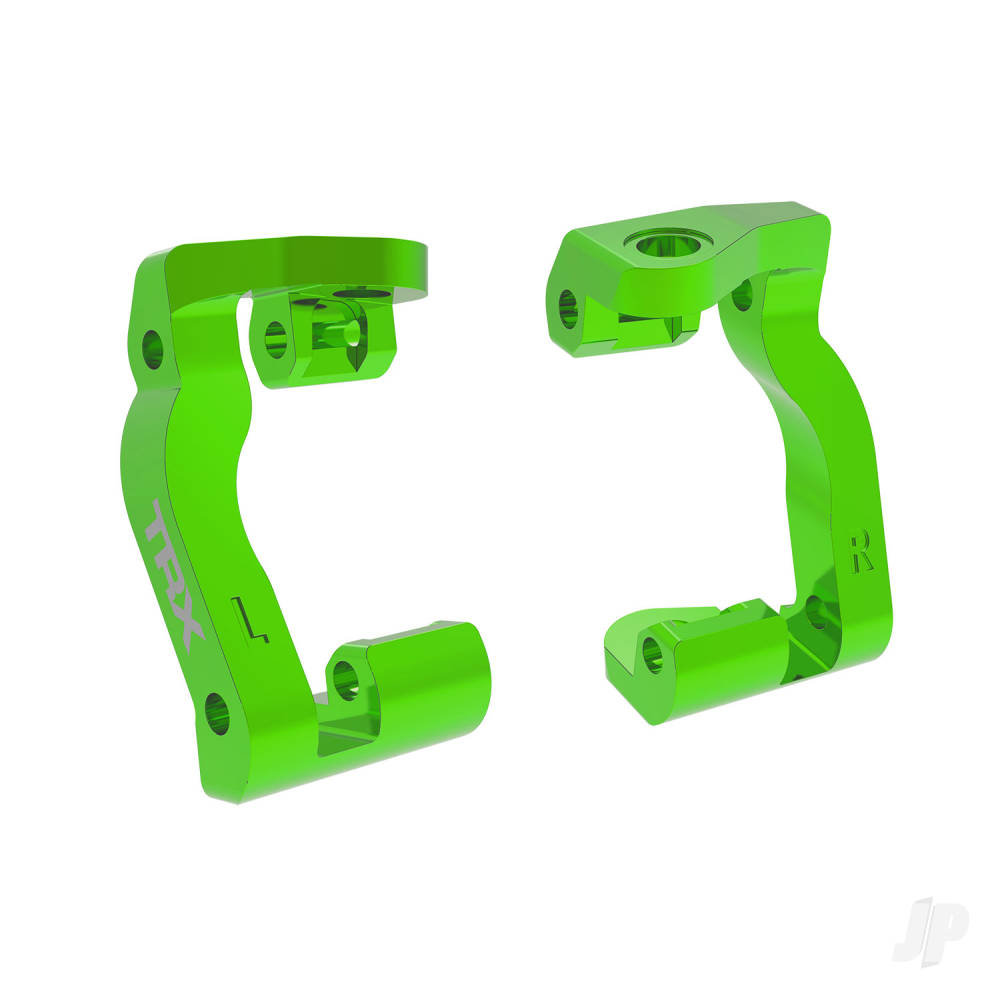 Traxxas Caster blocks (c-hubs), 6061-T6 aluminium (Green-anodised) (left & right)