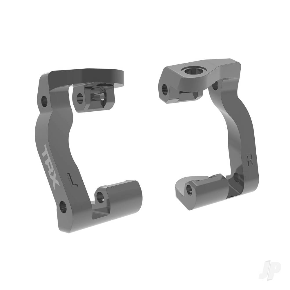 Traxxas Caster blocks (c-hubs), 6061-T6 aluminium (Grey-anodised) (left & right)