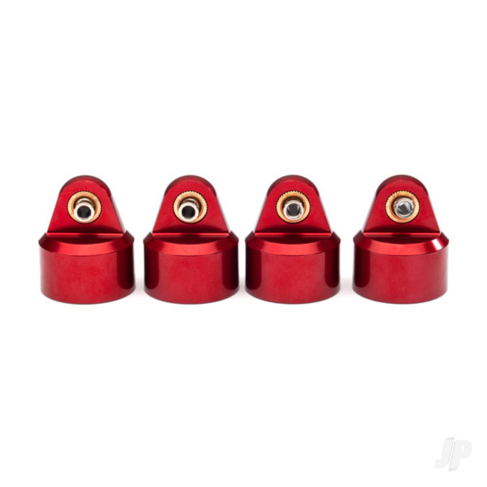 Traxxas Shock caps, aluminium (Red-anodised), GT-Maxx shocks (4 pcs)