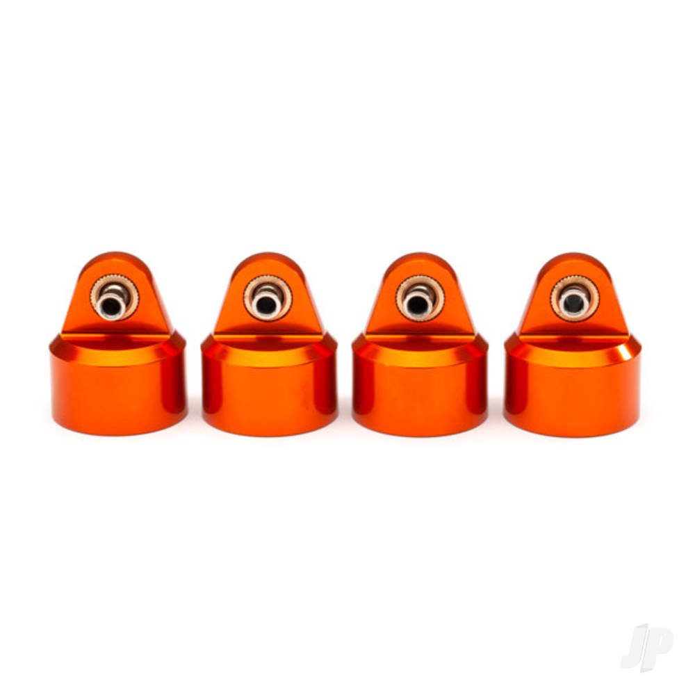 Traxxas Shock caps, aluminium (Orange-anodised), GT-Maxx shocks (4 pcs)