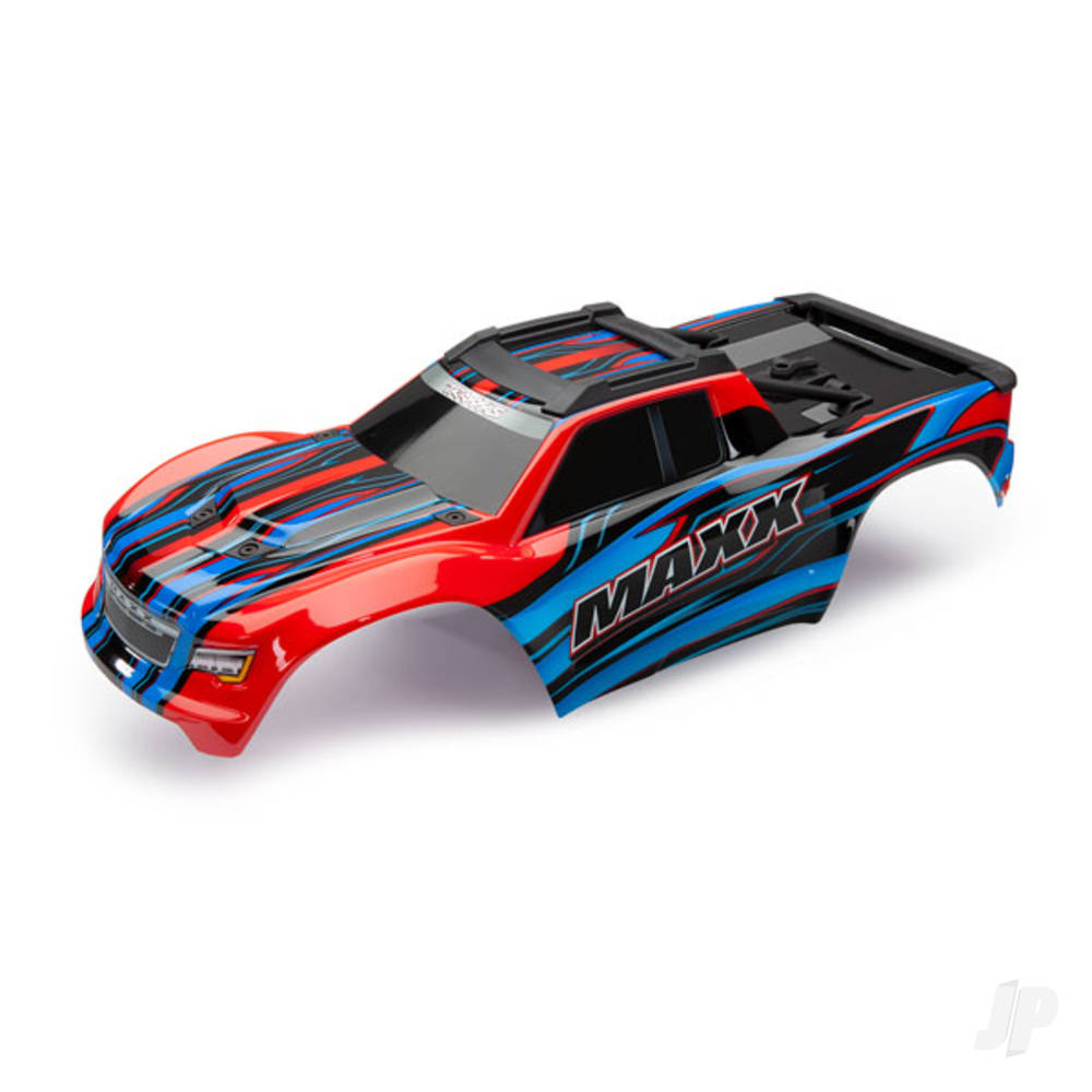Traxxas Body, Maxx, Red (painted) / decal sheet