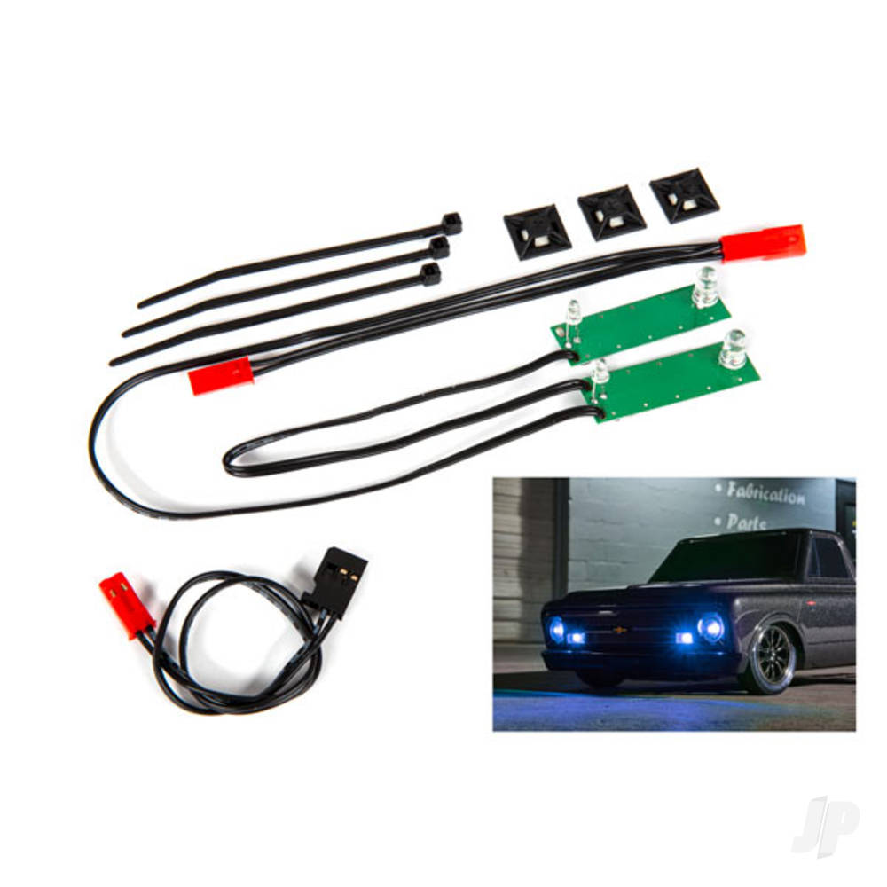 Traxxas LED light set, front, complete (Blue) (includes light harness, power harness, zip ties (9))