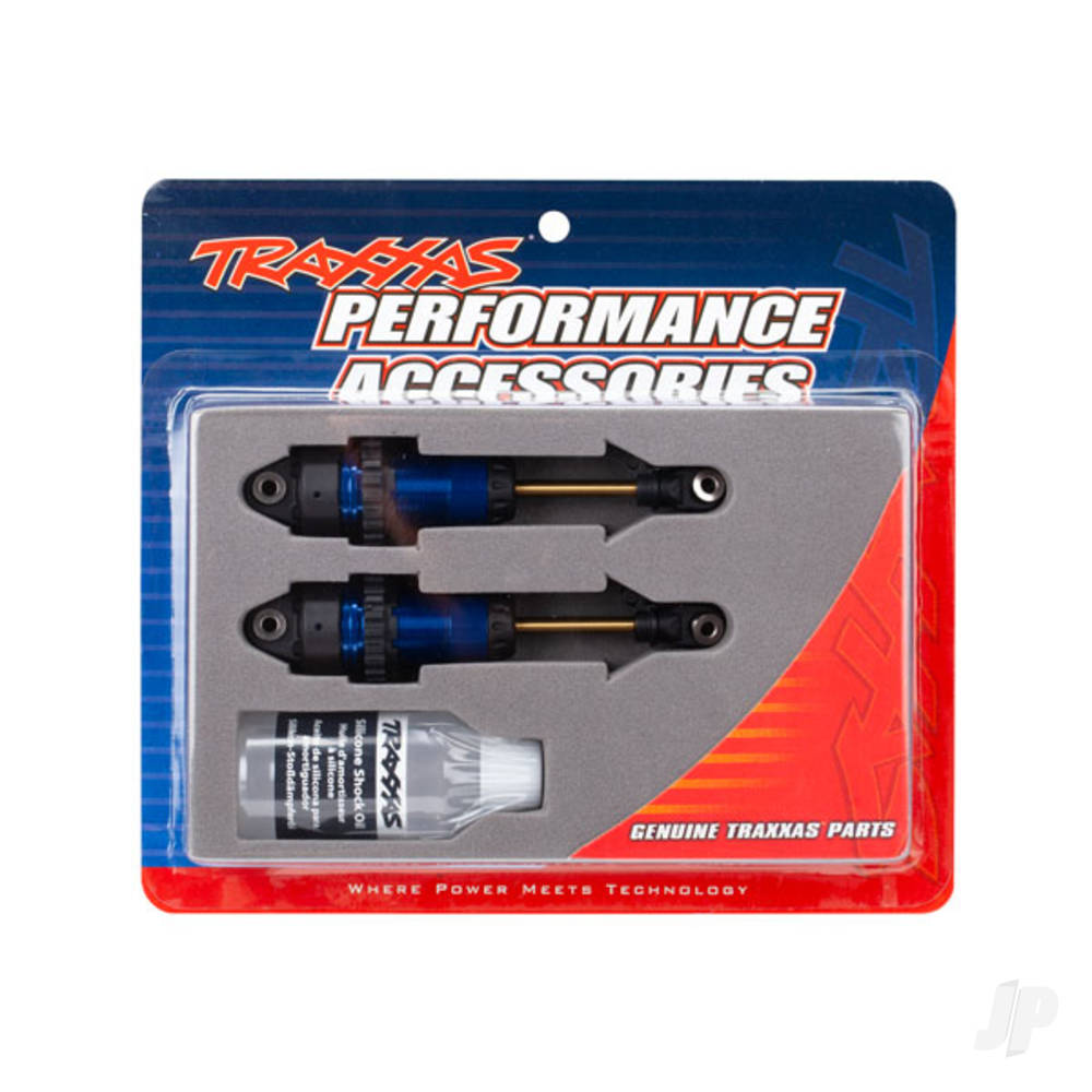 Traxxas Shocks, GTR Long Blue-anodised, PTFE-coated bodies with TiN shafts (fully assembled, without springs) (2 pcs)