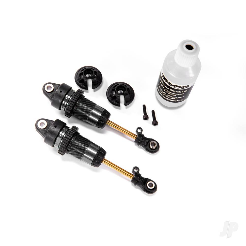 Traxxas Shocks, GTR Long Hard-anodised, PTFE-coated bodies with TiN shafts (assembled) (2 pcs) (without springs)