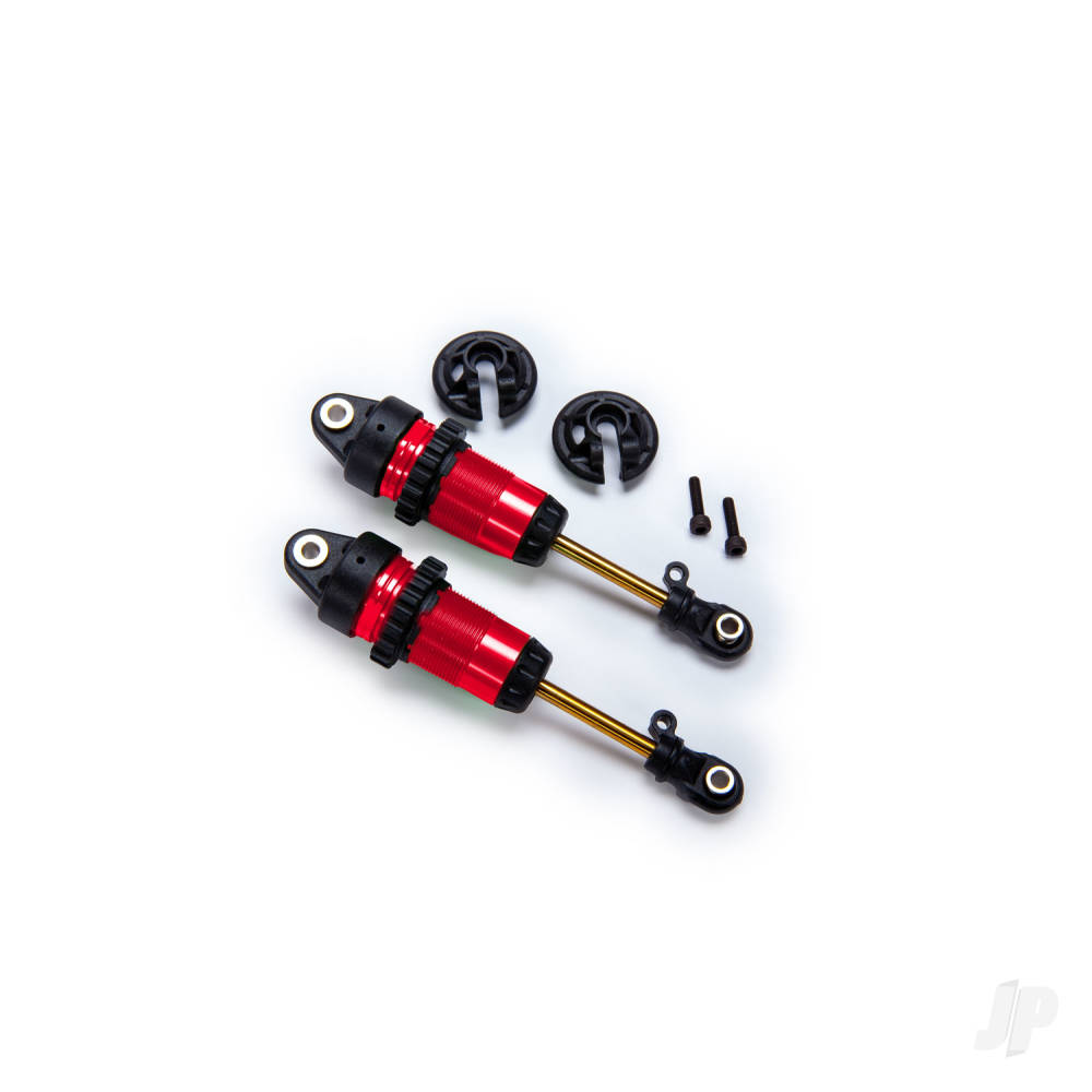 Traxxas Shocks, GTR long Red-anodised, PTFE-coated bodies with TiN shafts (fully assembled, without springs) (2)