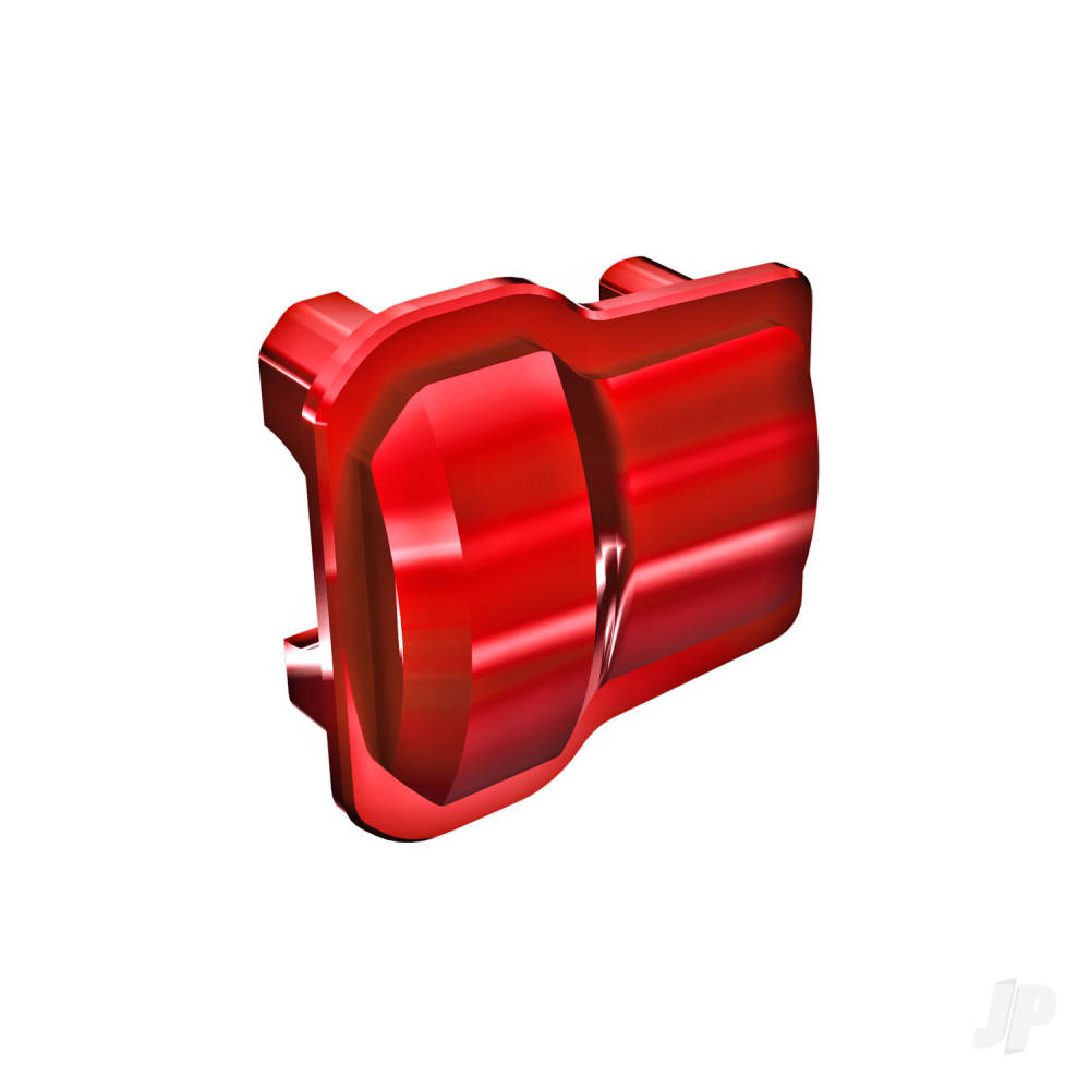Traxxas Axle cover, 6061-T6 aluminium (Red-anodised) (2 pcs) / 1.6x12mm BCS (with threadlock) (8 pcs)
