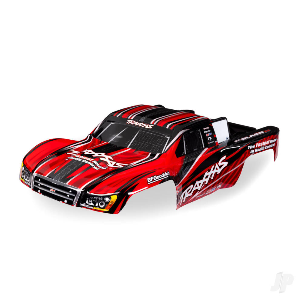 Traxxas Body, 1/16 Slash 4X4, Red (painted, decals applied)