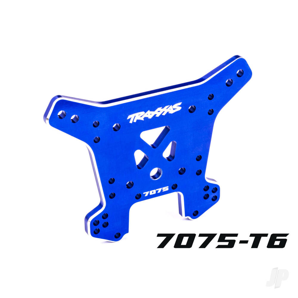 Traxxas Shock tower, rear, 7075-T6 aluminium (Blue-anodised) (fits Sledge)