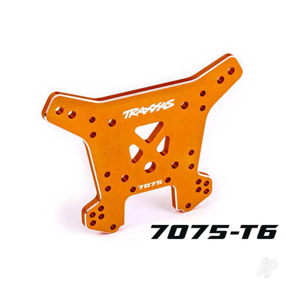Traxxas Shock tower, rear, 7075-T6 aluminium (Orange-anodised) (fits Sledge)