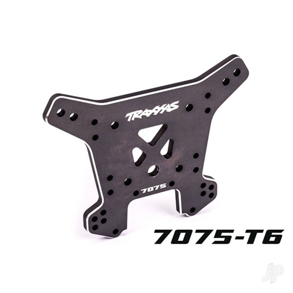 Traxxas Shock tower, rear, 7075-T6 aluminium (Dark Titanium-anodised) (fits Sledge)