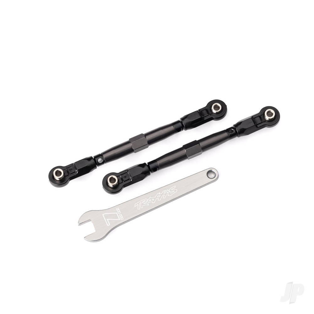 Traxxas Toe links, Front (Tubes Grey-anodised, 7075-T6 aluminium, stronger than Titanium) (88mm) (2 pcs) / rod ends, rear (4 pcs) / rod ends, front (4 pcs) / aluminium wrench (1pc)