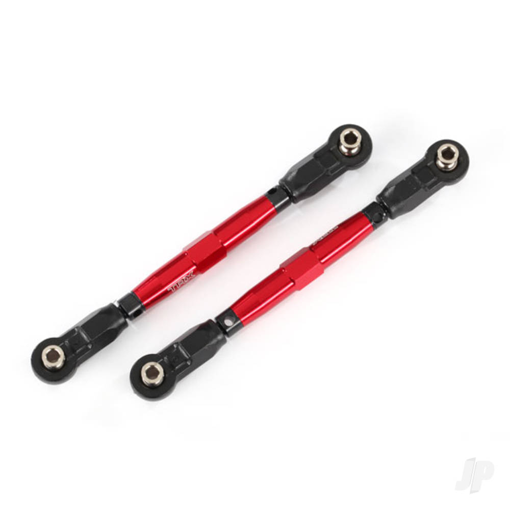 Traxxas Toe links, Front (Tubes Red-anodised, 7075-T6 aluminium, stronger than Titanium) (88mm) (2 pcs) / rod ends, Rear (4 pcs) / rod ends, Front (4 pcs) / aluminium wrench (1pc)