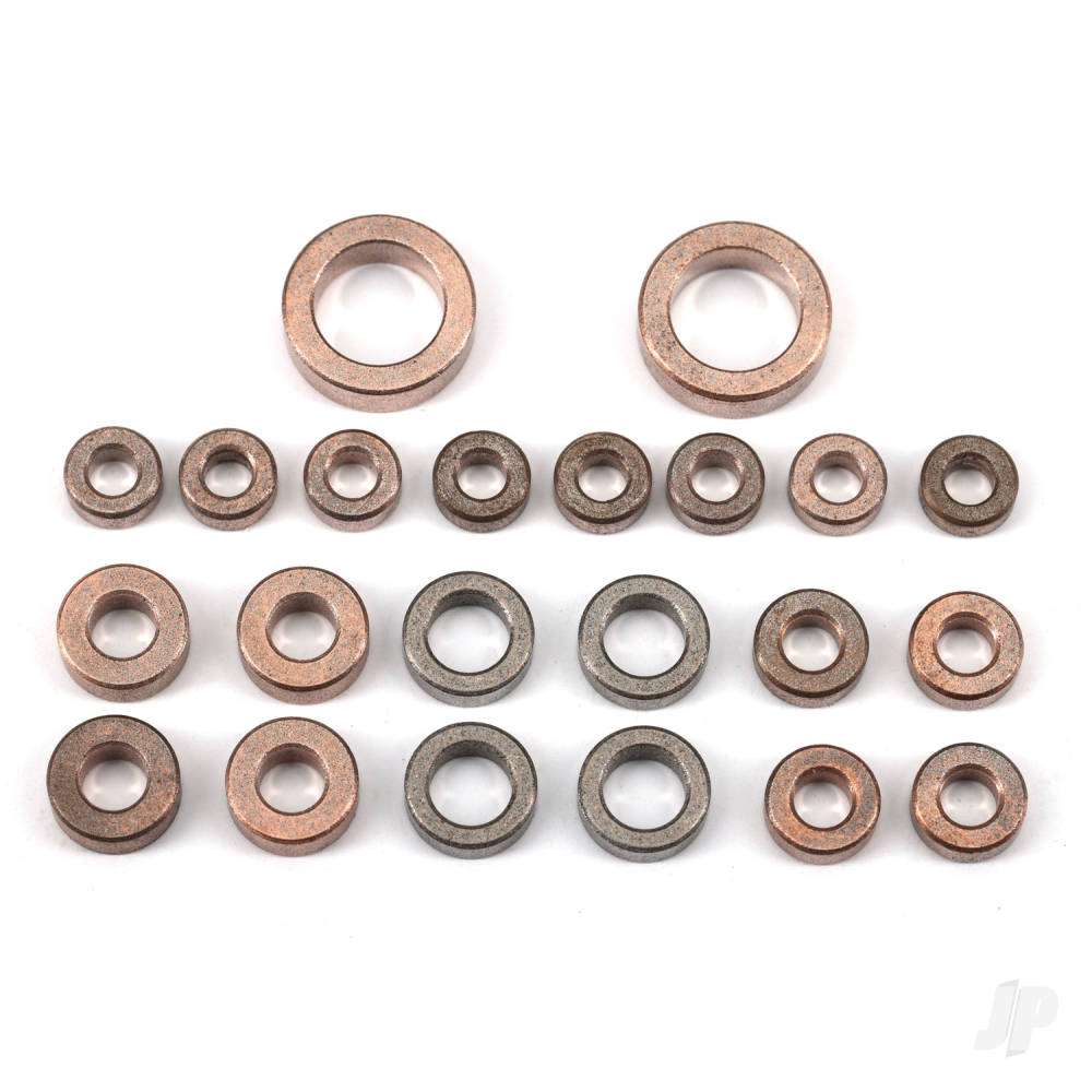 Traxxas Bushing set, complete (3x6x2.5mm (8), 5x8x2.5mm (4), 4x8x3mm (4), 8x12x3.5mm (2), 3.5x7x2.5mm (4))