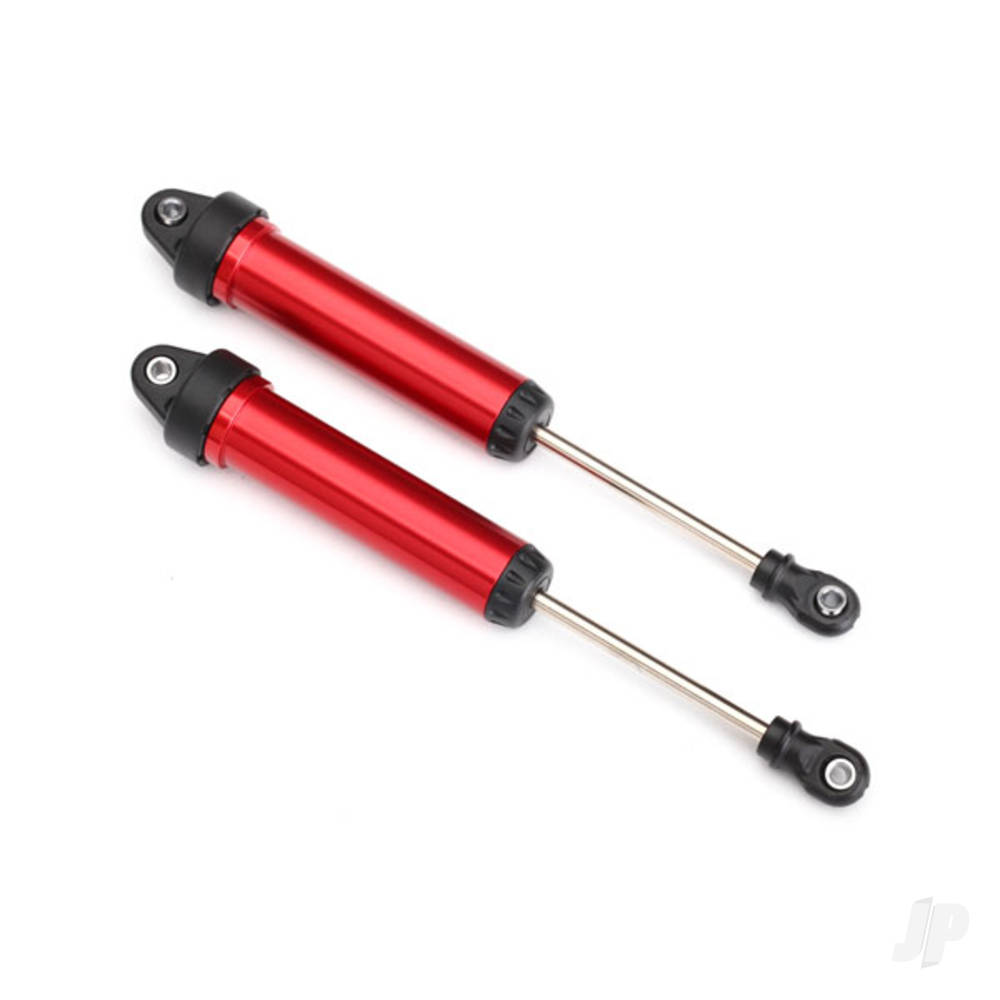 Traxxas Shocks, GTR, 134mm, aluminium (Red-anodised) (fully assembled without springs) (Front, no threads) (2 pcs)