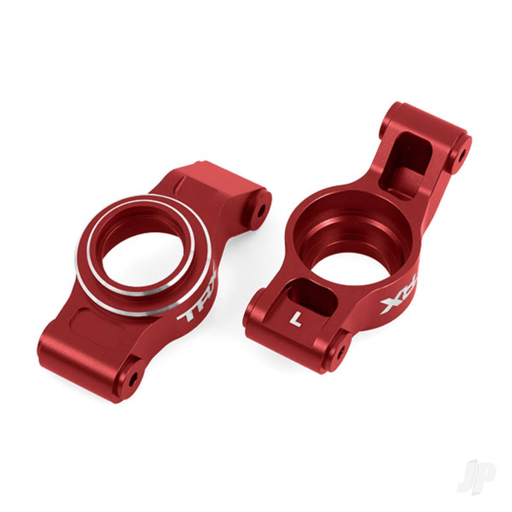 Traxxas Carriers, stub axle (Red-anodised 6061-T6 aluminium) (left & right)