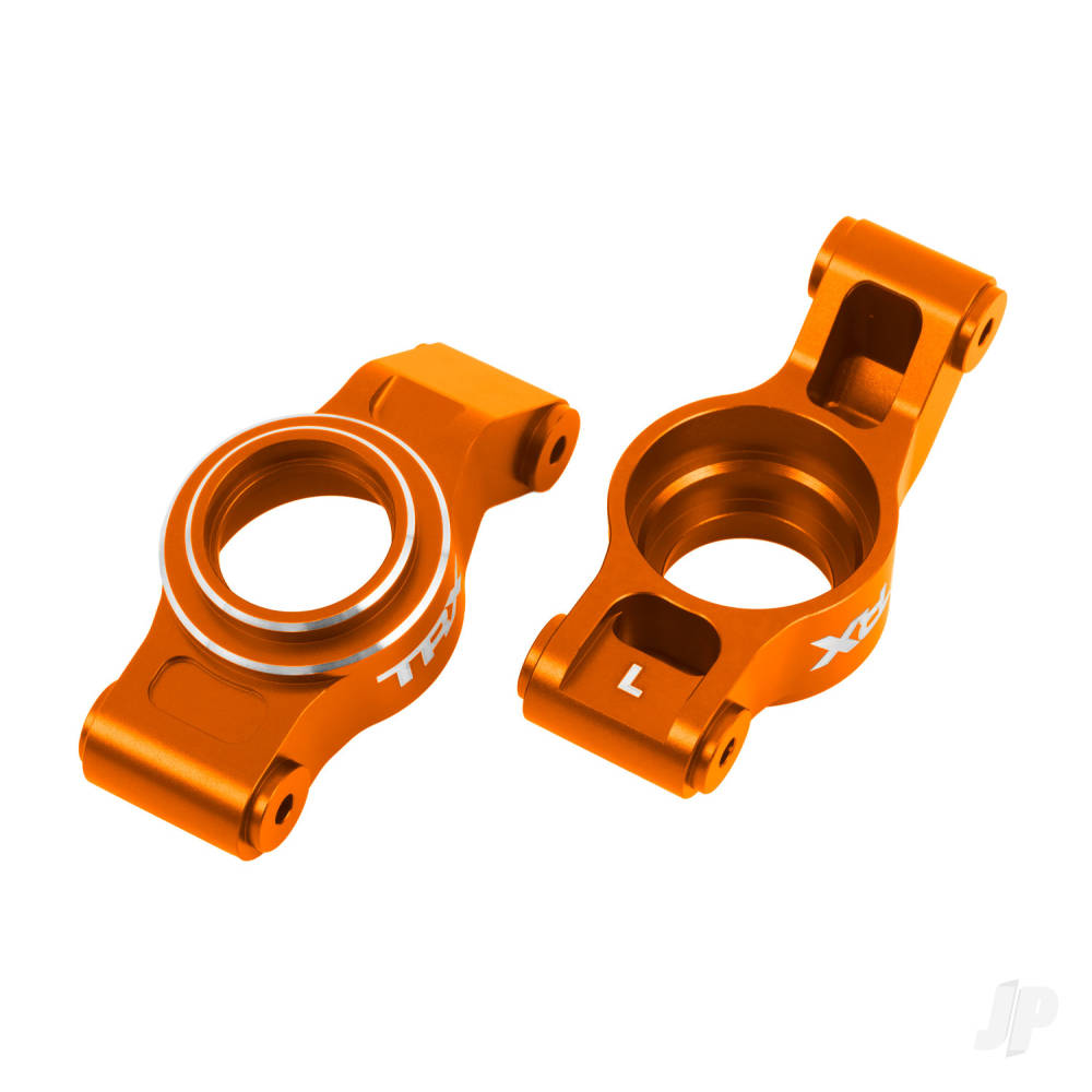 Traxxas Carriers, stub axle (Orange-anodised 6061-T6 aluminium) (left & right)