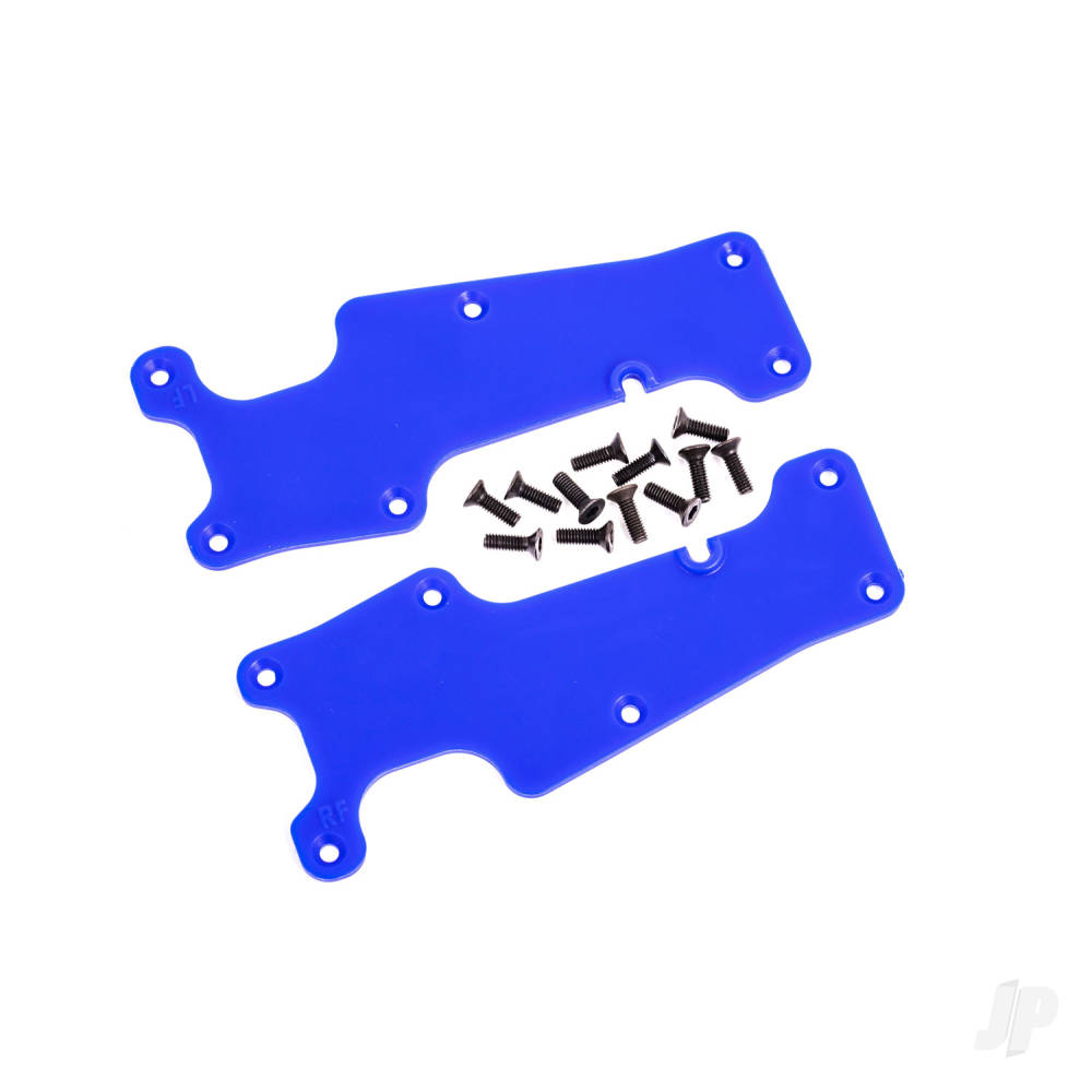 Traxxas Suspension arm covers, Blue, front (left and right) / 2.5x8 CCS (12 pcs)