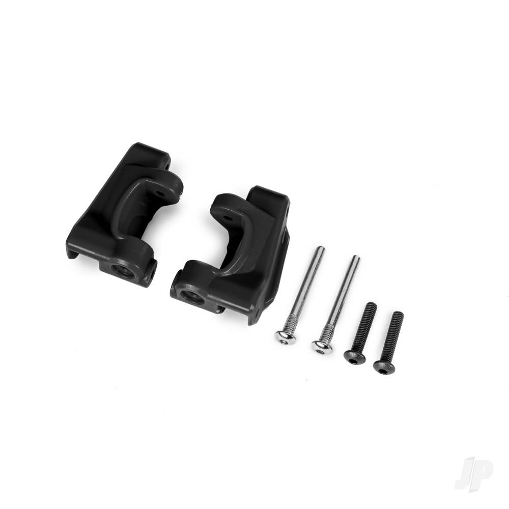 Traxxas Caster blocks (c-hubs), extreme heavy duty, Black (left & right) / 3x26mm hinge pins (2 pcs) / 3x15mm BCS (2 pcs) (for use with #9182 upgrade kit)