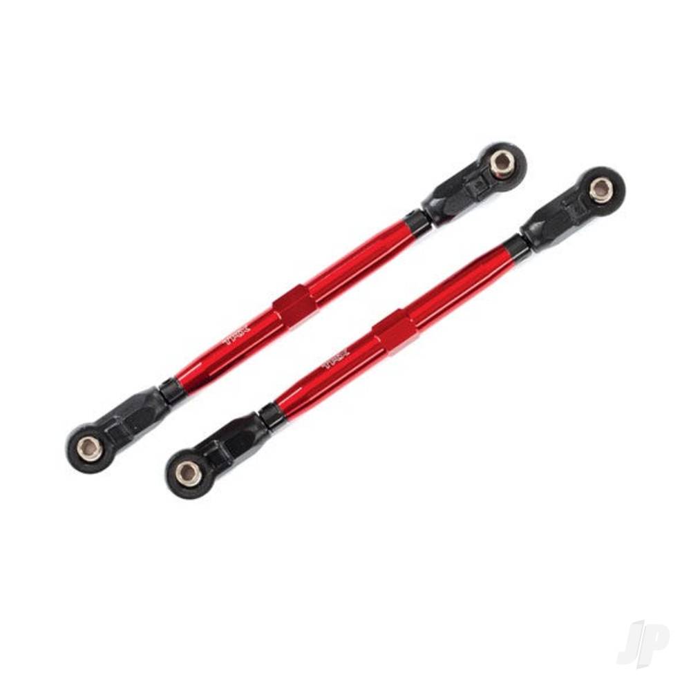 Traxxas Toe links, front (TUBES Red-anodised, 7075-T6 aluminium, stronger than titanium) (2) (for use with #8995 WideMaxx suspension kit)