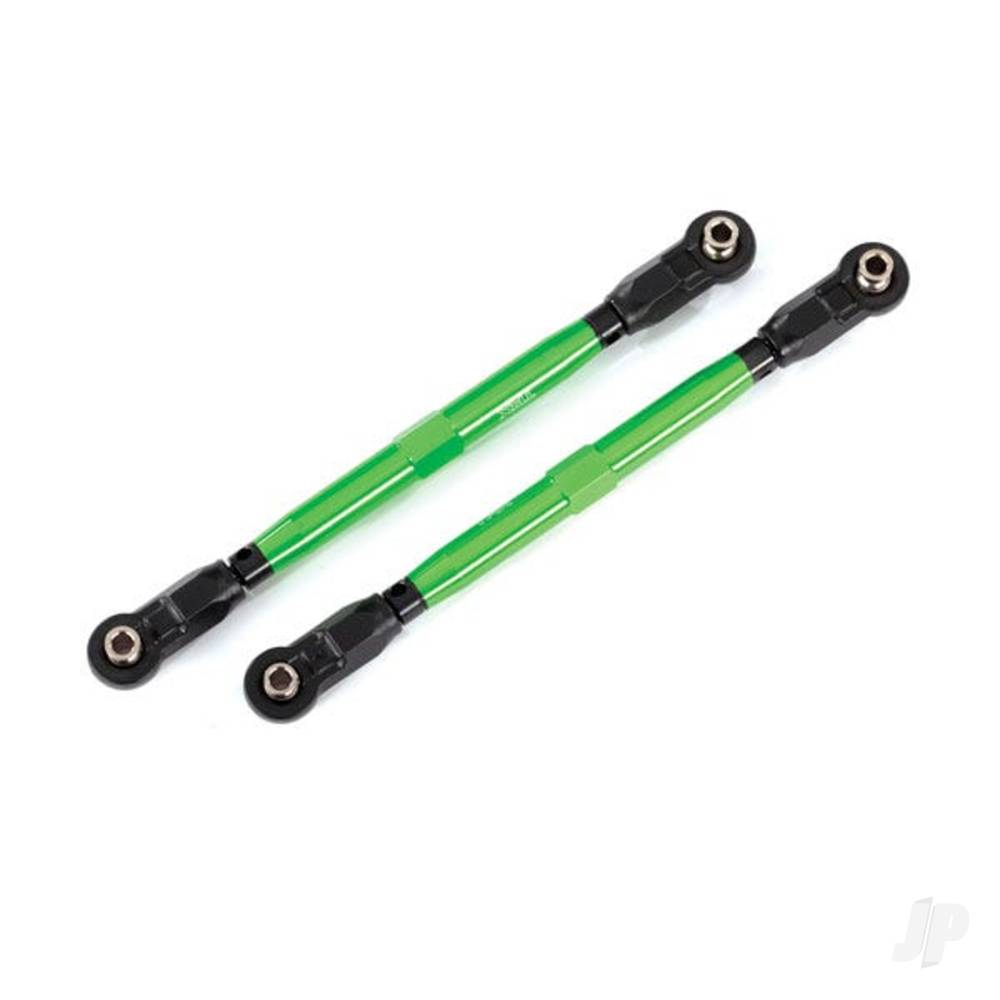 Traxxas Toe links, front (TUBES Green-anodised, 7075-T6 aluminium, stronger than titanium) (2) (for use with #8995 WideMaxx suspension kit)