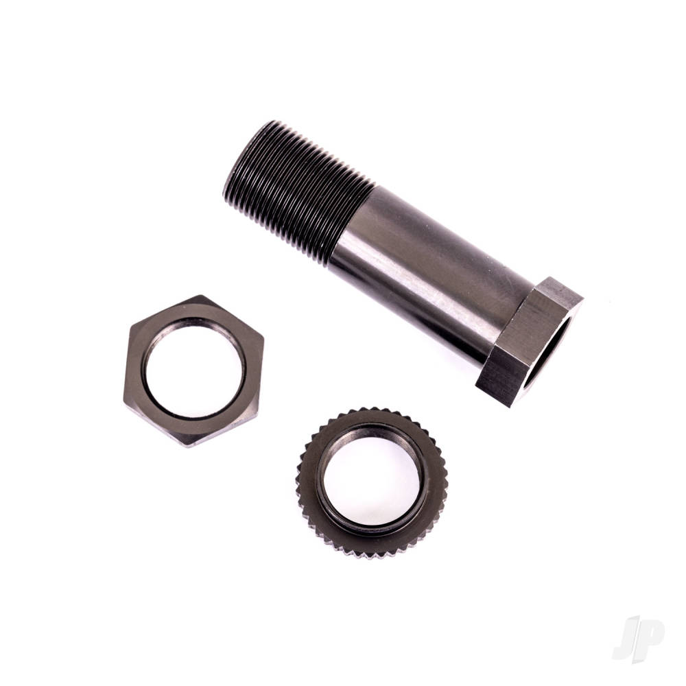 Traxxas Servo saver post / adjuster nut / locknut (Dark Titanium-anodised, 6061-T6 aluminium) (1pc)