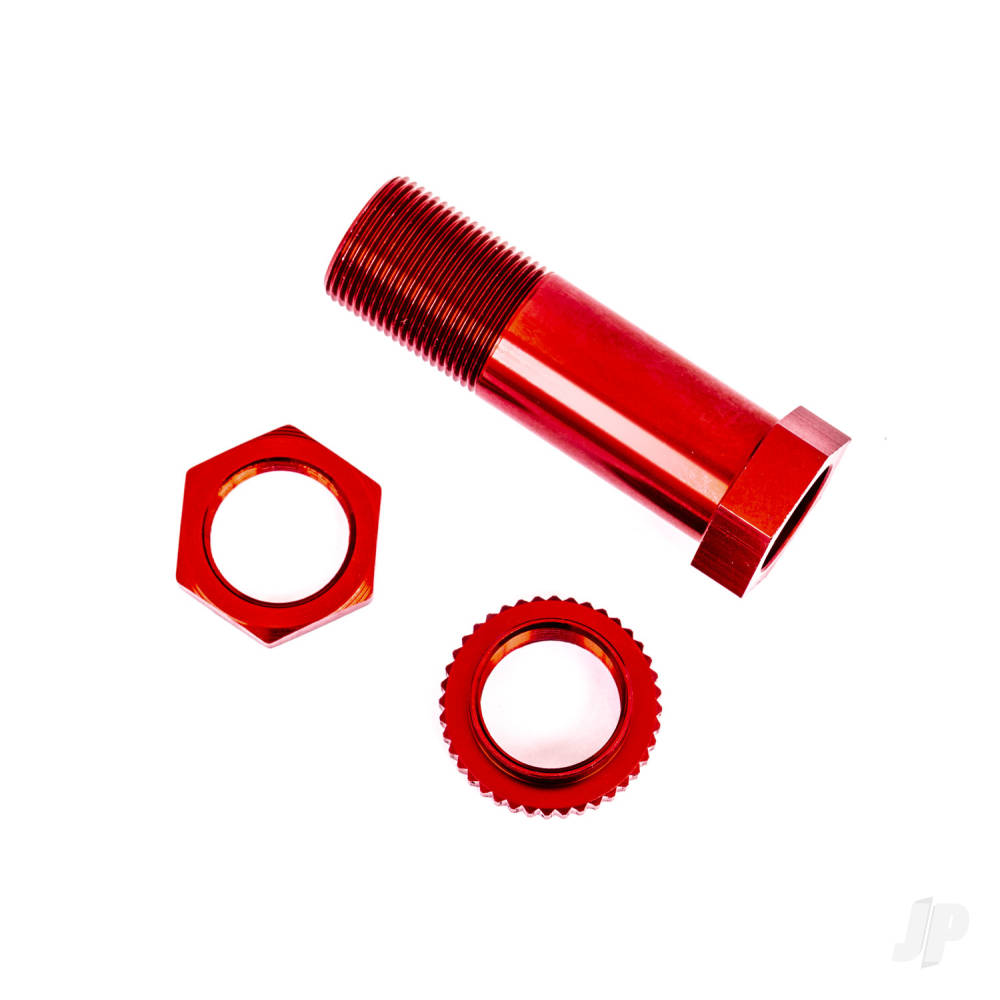 Traxxas Servo saver post / adjuster nut / locknut (Red-anodised, 6061-T6 aluminium) (1pc)