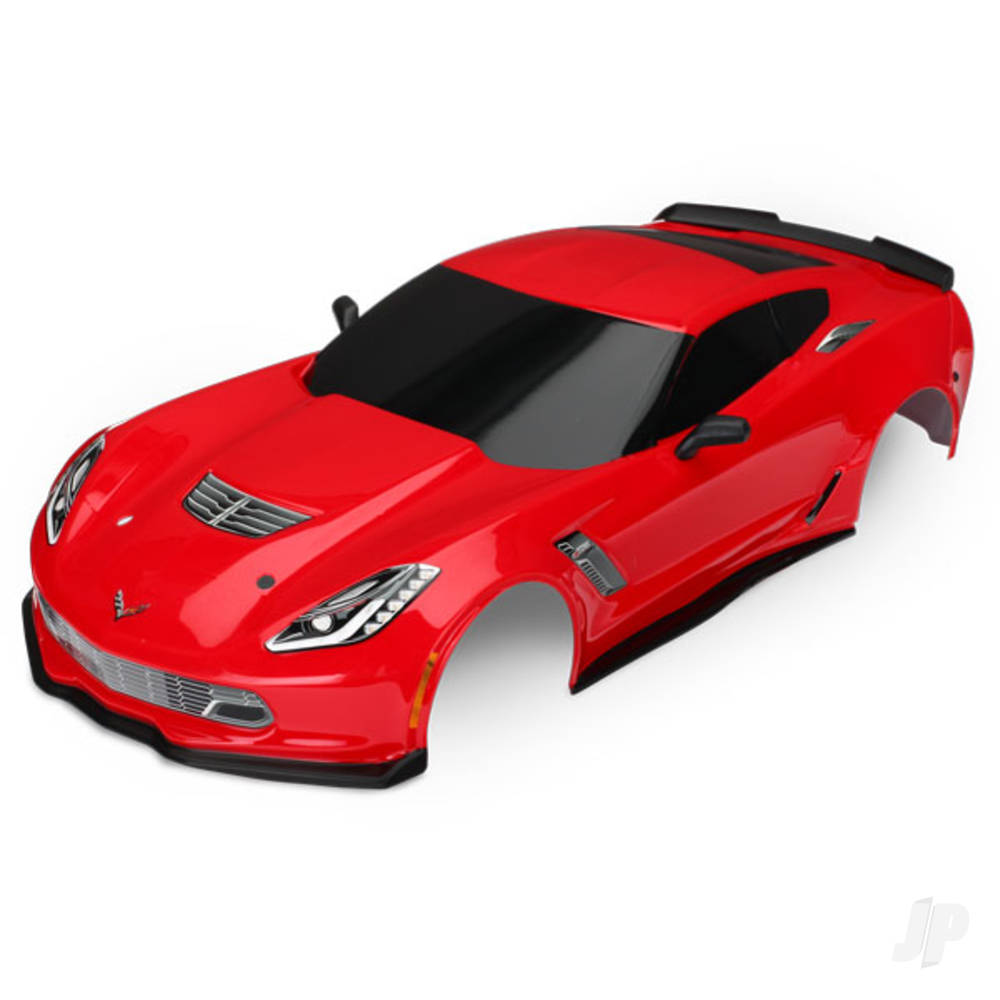 Traxxas Body, Chevrolet Corvette Z06, Red (painted, decals applied)