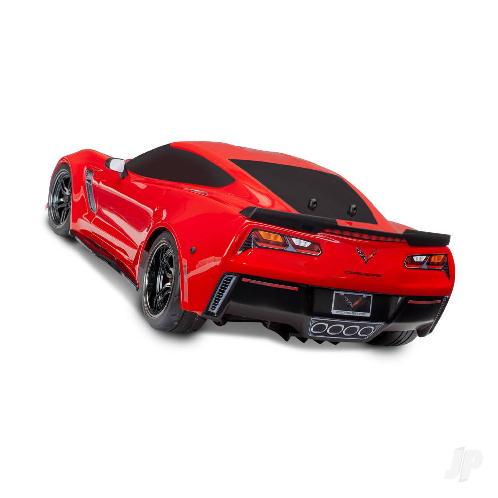Traxxas Body, Chevrolet Corvette Z06, Red (painted, decals applied)-3