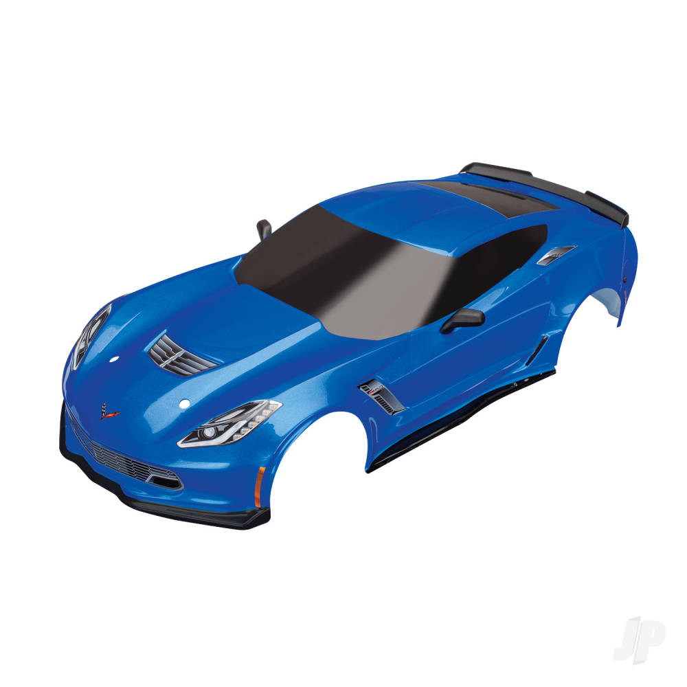Traxxas Body, Chevrolet Corvette Z06, Blue (painted, decals applied)-3