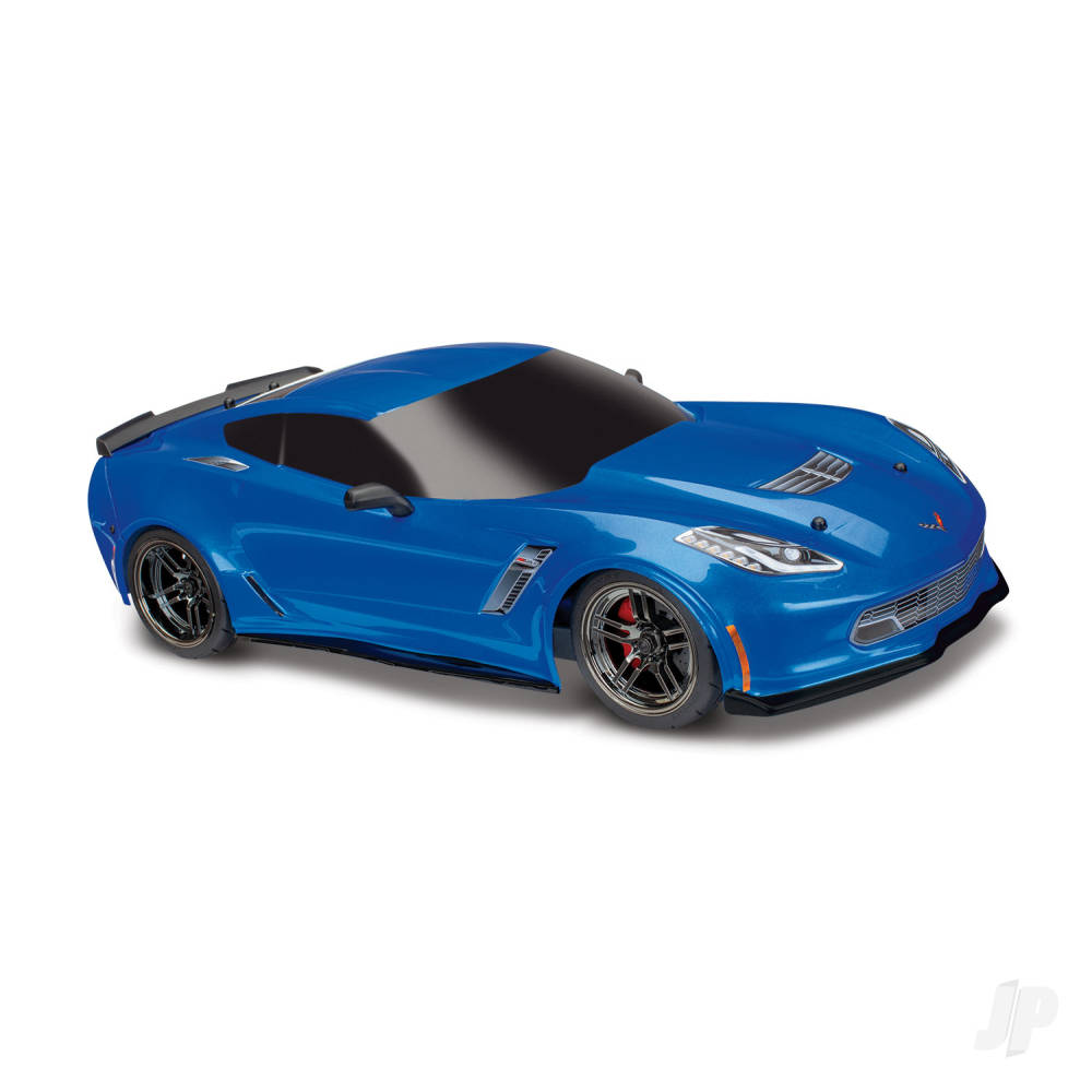 Traxxas Body, Chevrolet Corvette Z06, Blue (painted, decals applied)-4
