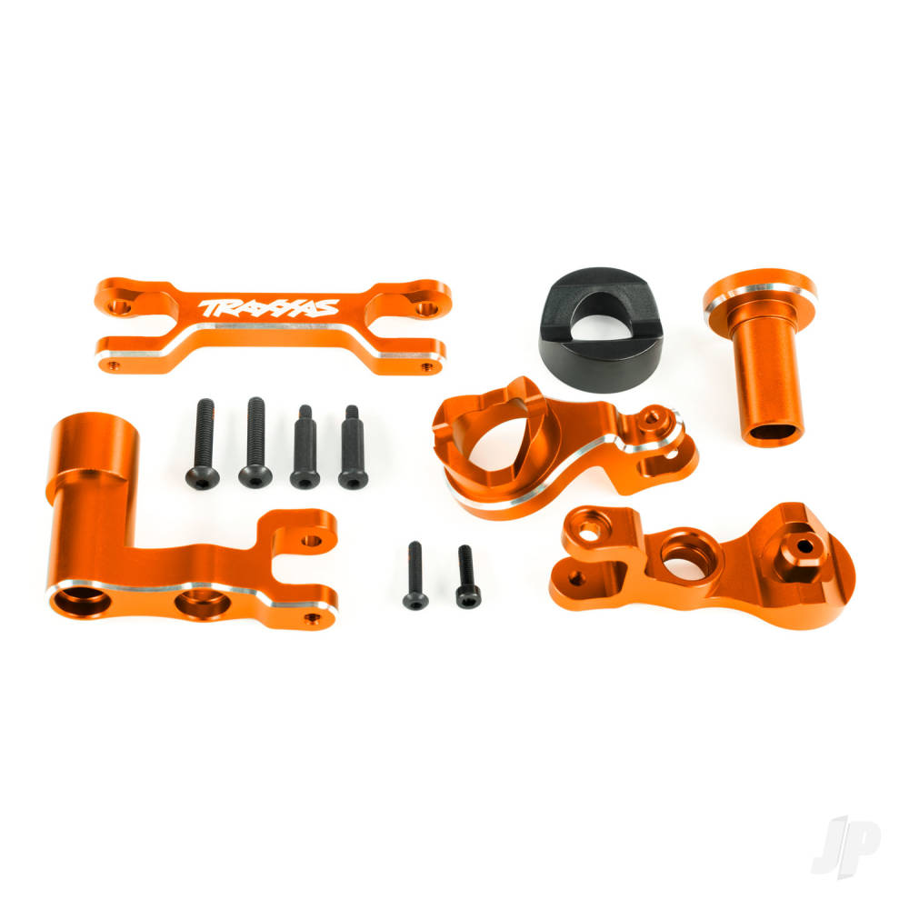traxxas-steering-bellcranks-left-right-drag-link-6061-t6-aluminium-orange-anodised-fits-xrt