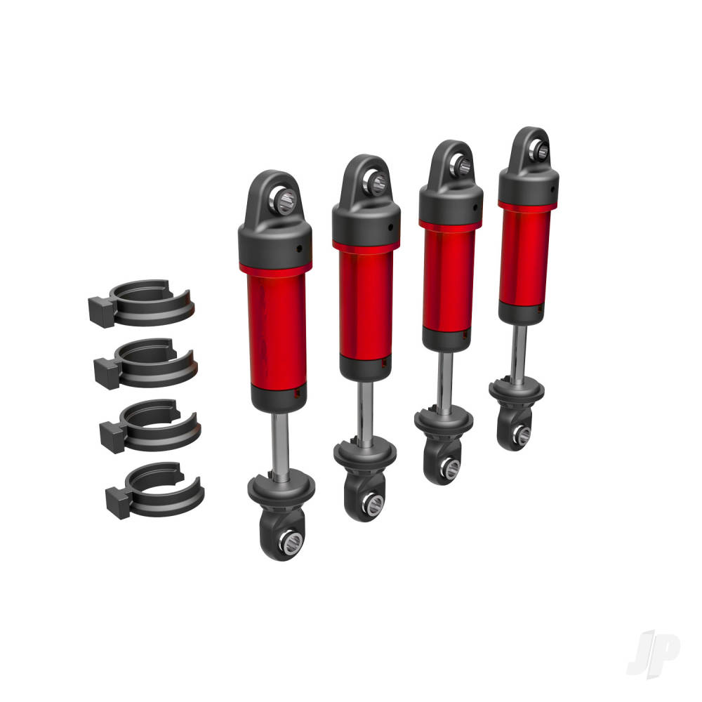 Traxxas Shocks, GTM, 6061-T6 aluminium (Red-anodised) (fully assembled without springs) (4 pcs)