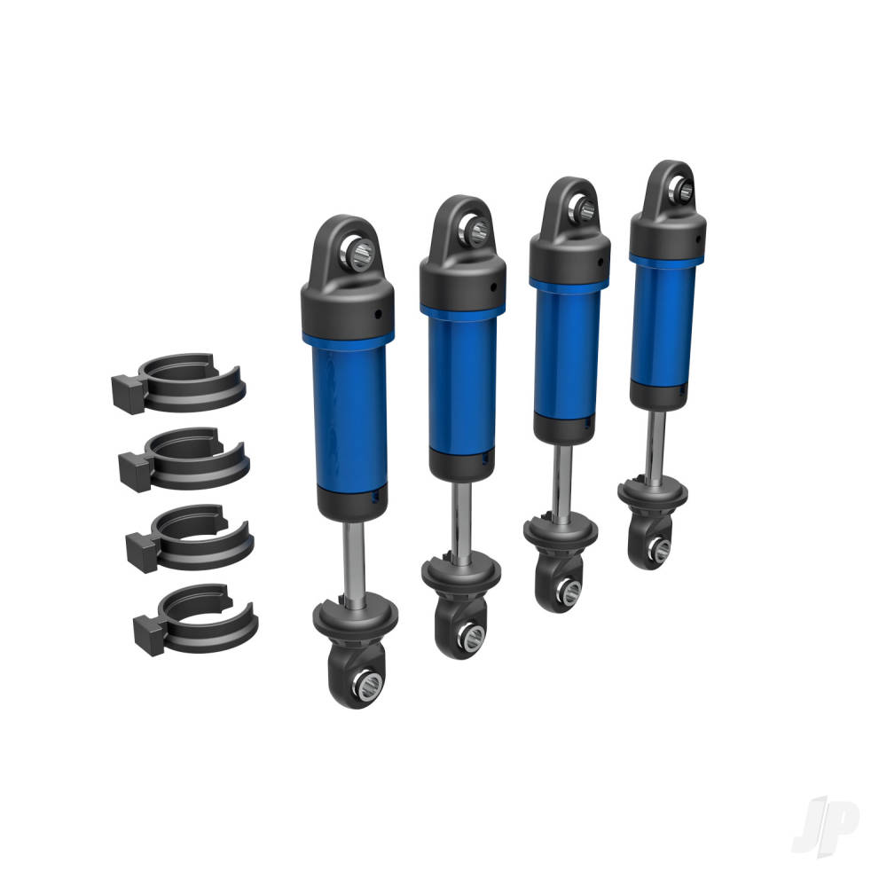 Traxxas Shocks, GTM, 6061-T6 Aluminium (Blue-anodised) (fully assembled w/o springs) (4 pcs)