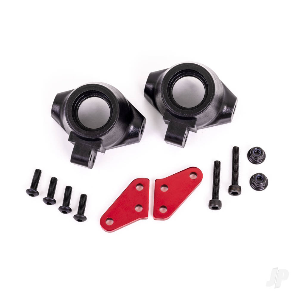 Traxxas Steering block arms (aluminium, Red-anodised) (2 pcs) / steering blocks, left & right