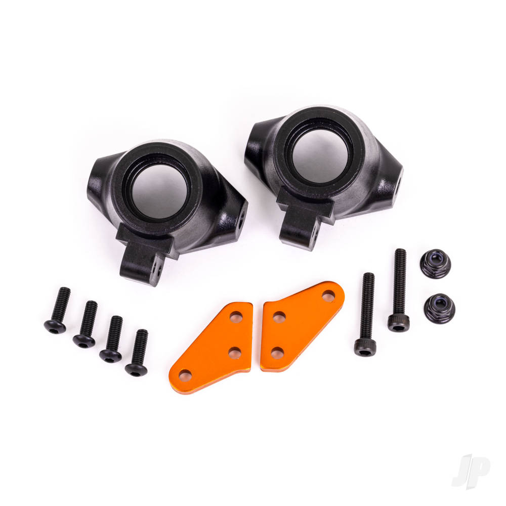 Traxxas Steering block arms (aluminium, Orange-anodised) (2 pcs) / steering blocks, left & right
