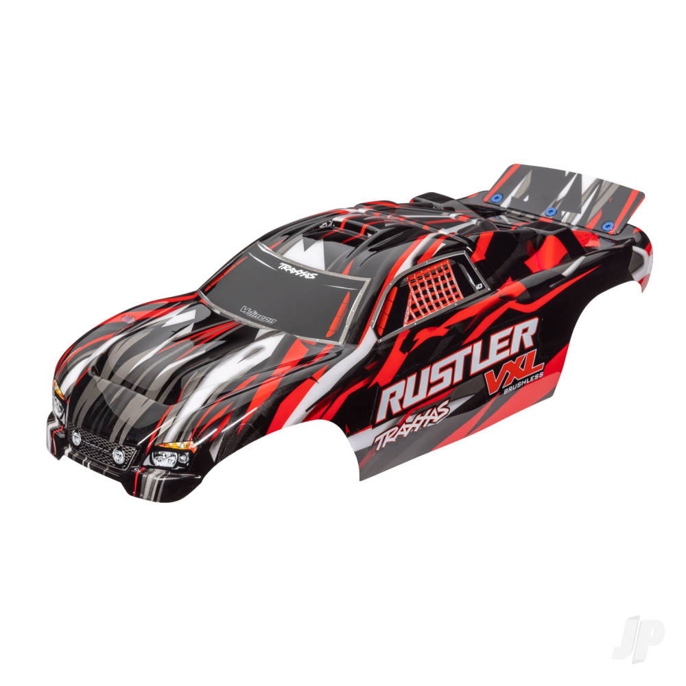 Traxxas Body, Rustler VXL, Red (painted, decals applied)