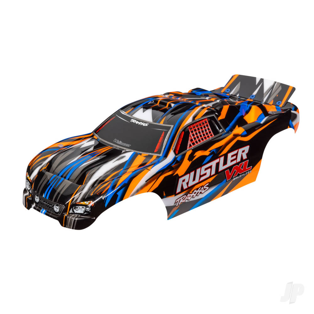 Traxxas Body, Rustler VXL, Orange (painted, decals applied)