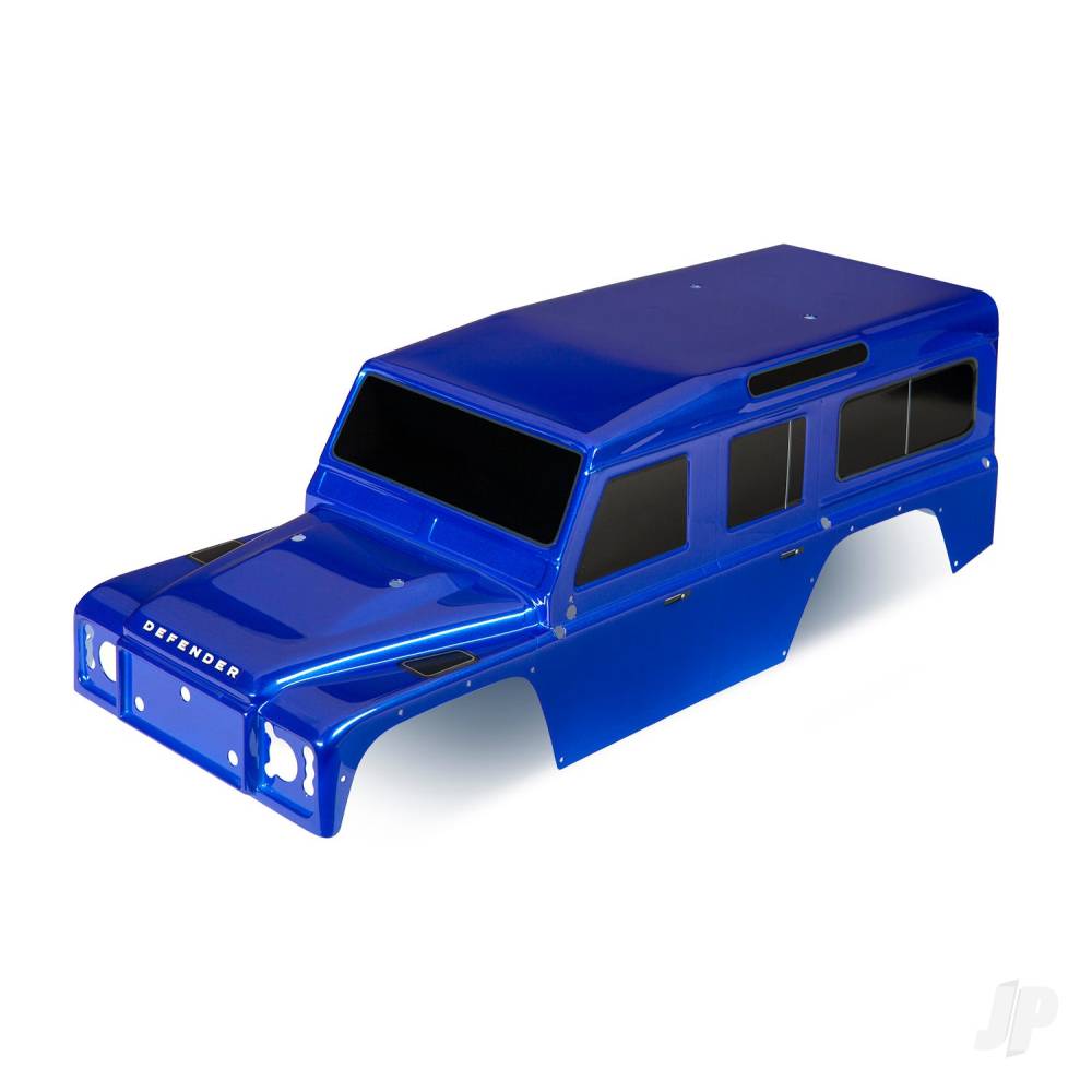 Traxxas Body, Land Rover Defender, Blue (painted) / decals